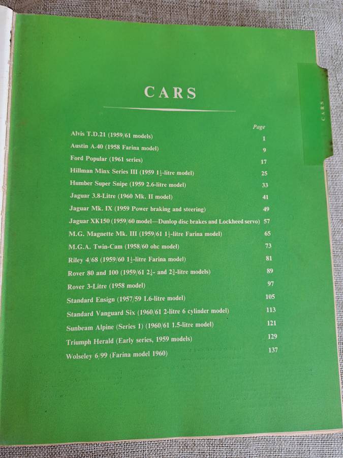 Servicing Guide to British Motor Vehicles Volume 6