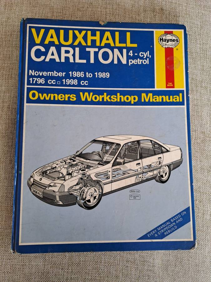 Vauxhall Carlton Owners Workshop Manual 1986 to 1989 - Haynes