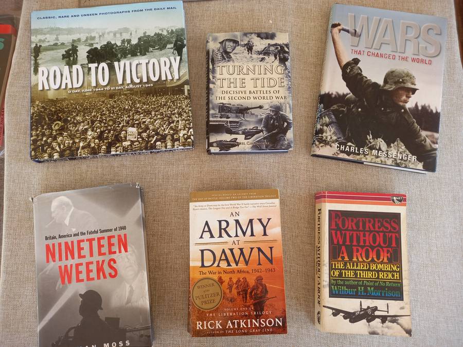 World War II books x 6