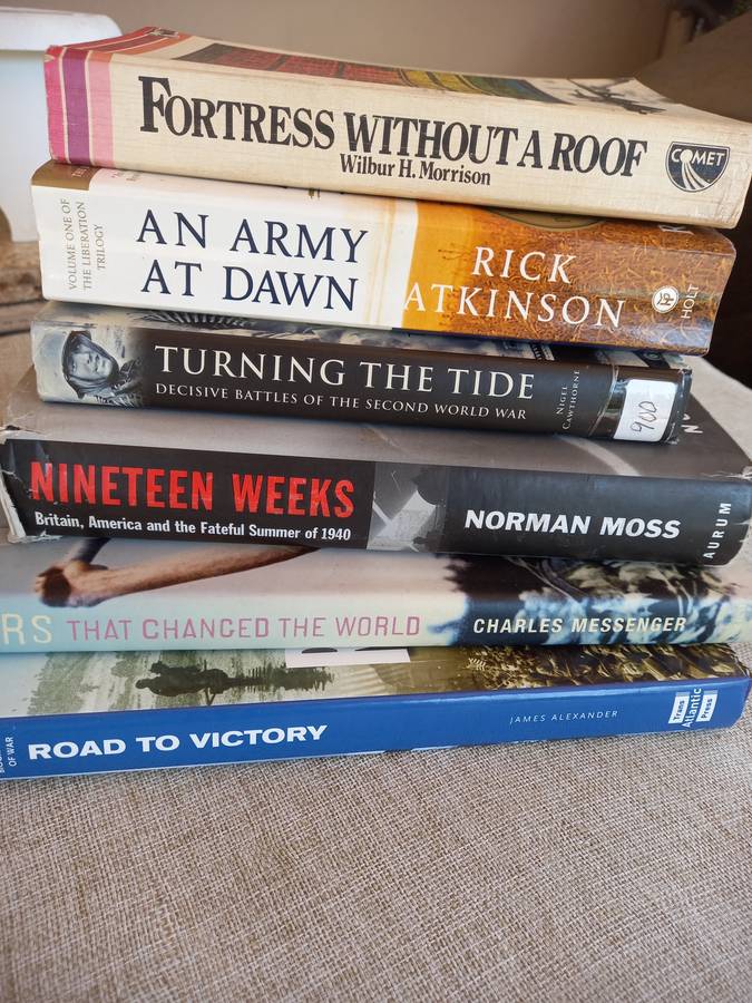 World War II books x 6