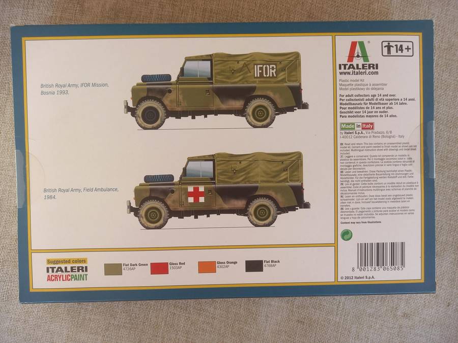 Land Rover 109' LWB 1/35 scale - Italeri
