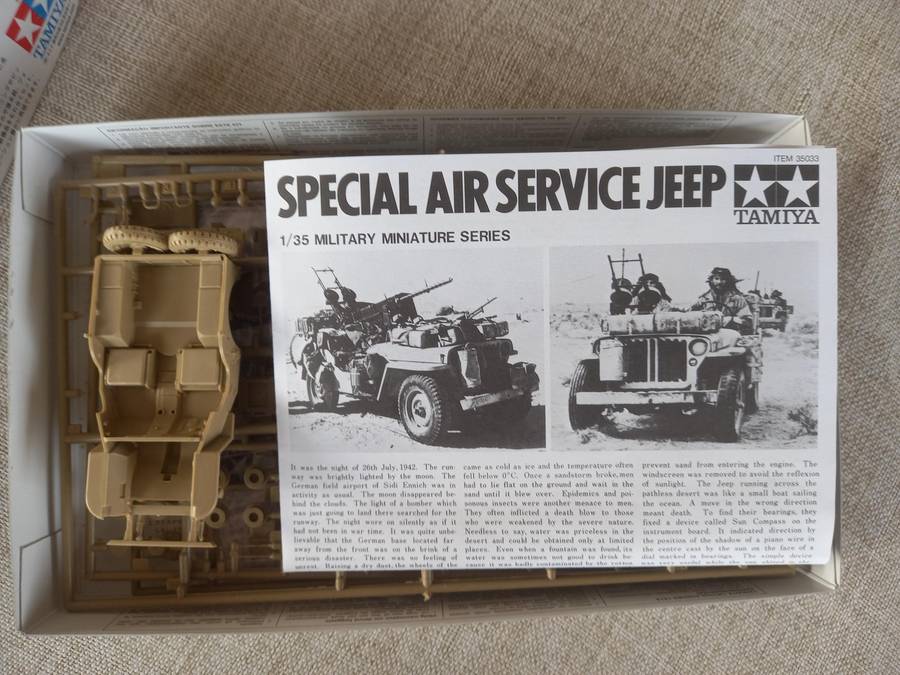 British Special Air Service Jeep - 1/35 miniature series no 33 - Tamiya