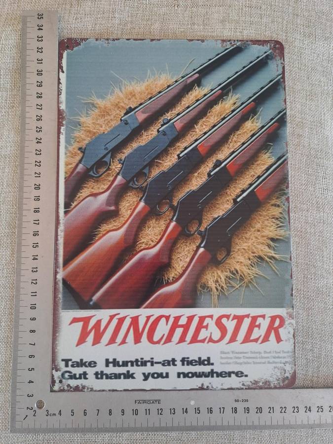 Winchester- Advertising Tin Plate Sign