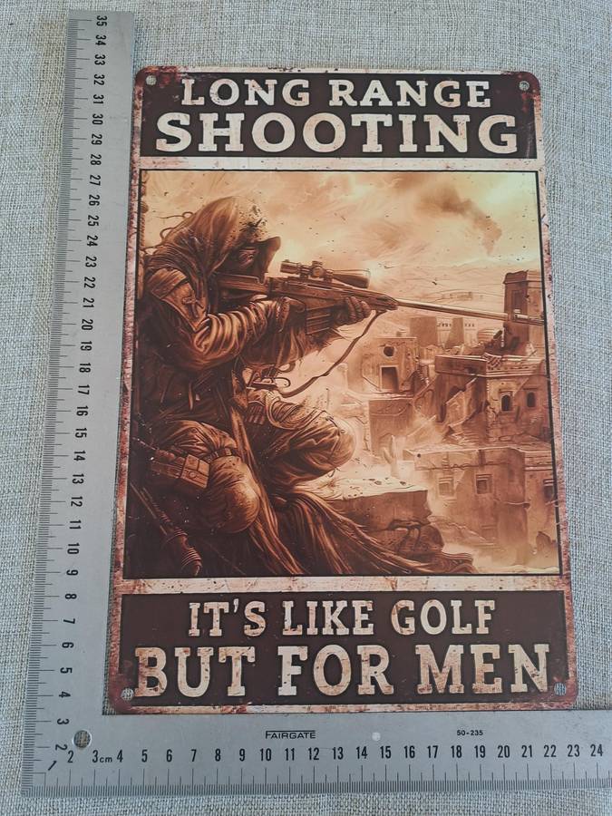 Long Range Shooting- Advertising Tin Plate Sign