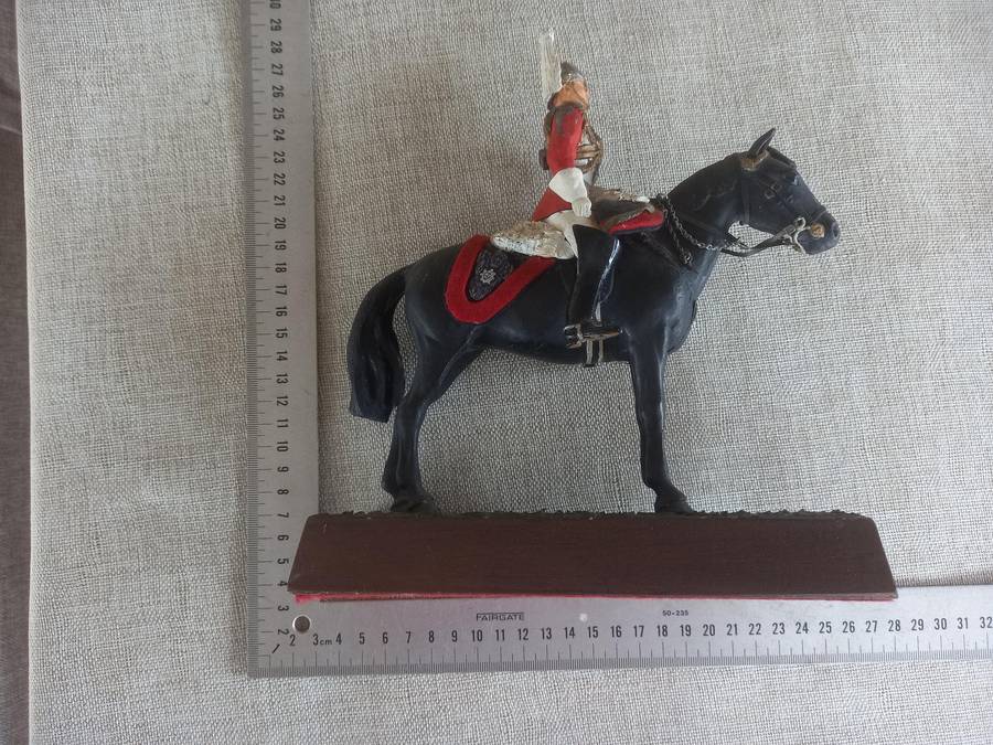 Household Cavalry Officer - Metal - 24cm Excellent piece / solid RARE