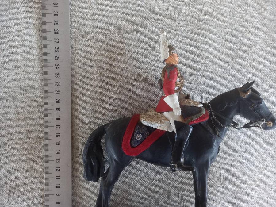 Household Cavalry Officer - Metal - 24cm Excellent piece / solid RARE