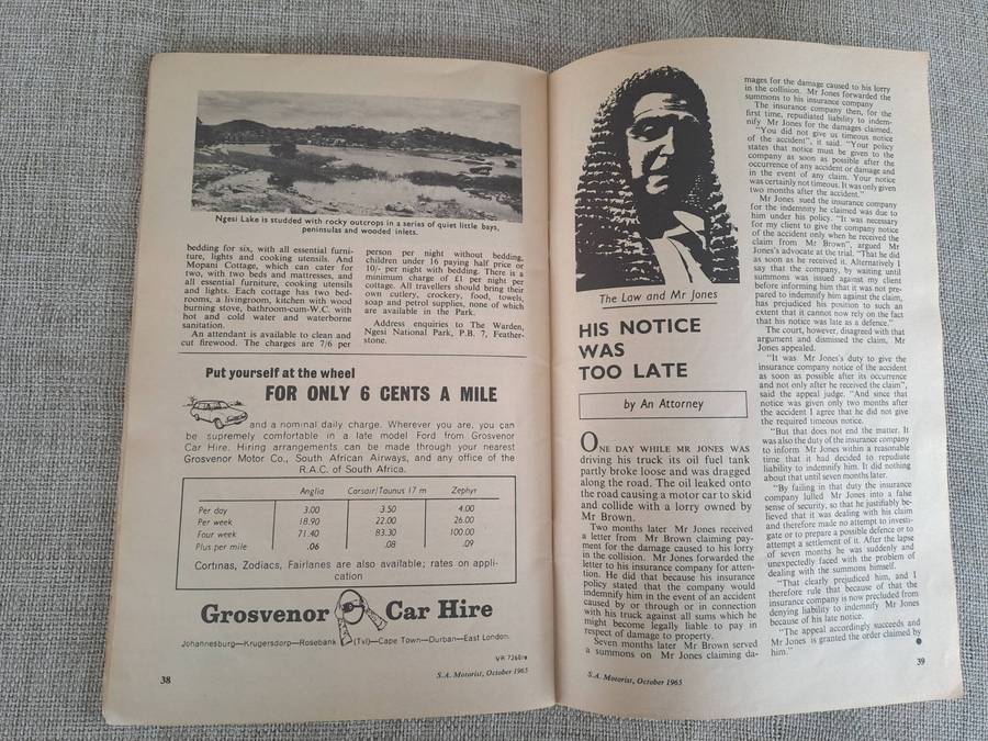 South African Motorist Journal October 1965