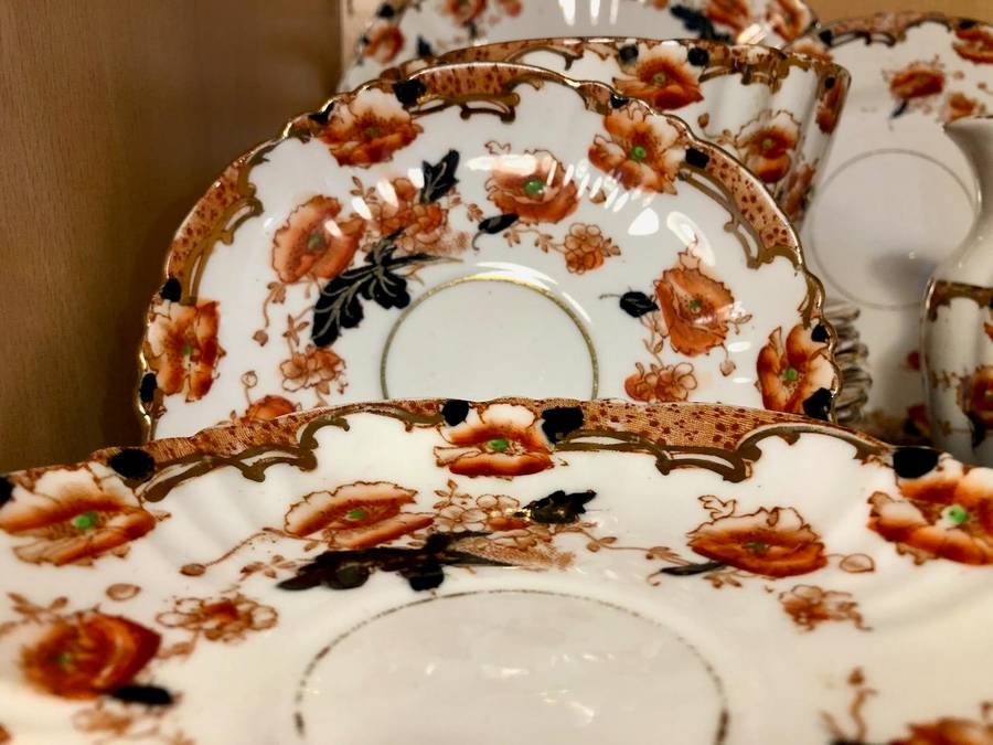 Antique 28 Piece Royal Albert Ena Tea Set - Crown China (c. 1905-1907)