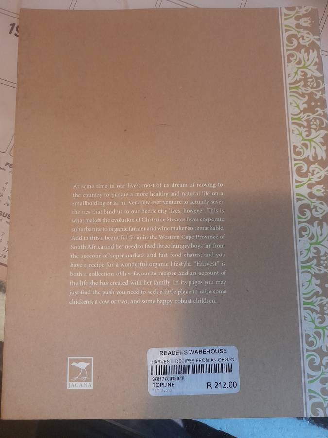 Signed copy of Harvest - Christine Stevens