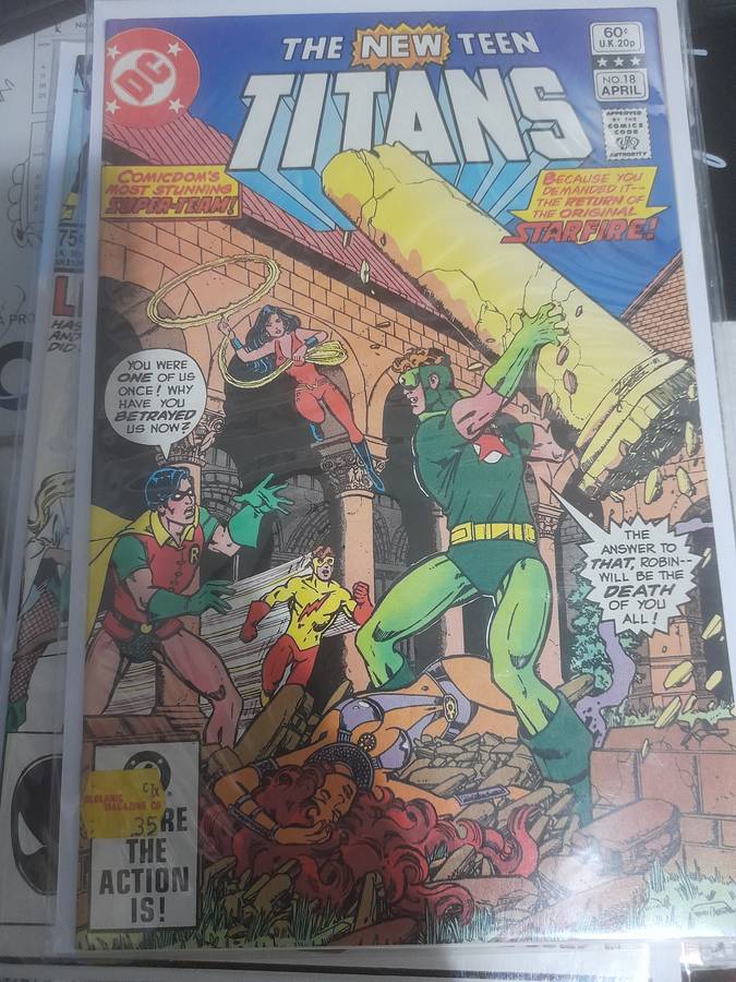 the new teen titans comic book no:18 bagged and sealed