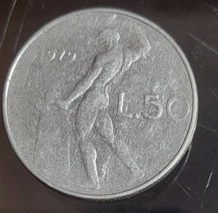 Italiana 50 liere coin
