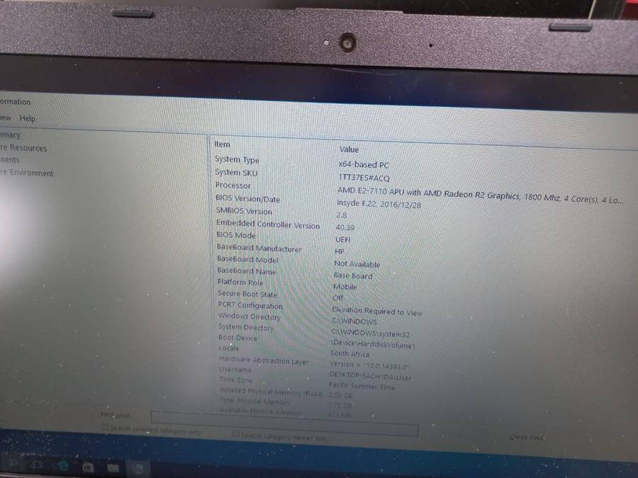 HP 255 G5 64 bit Notebook