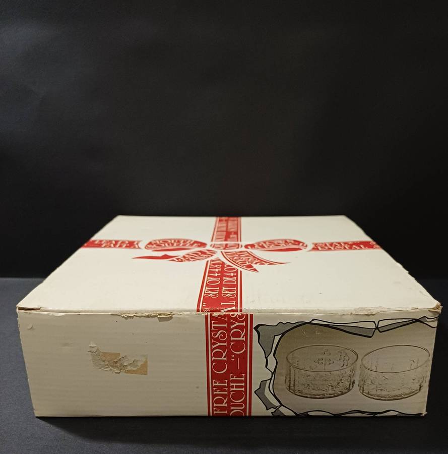 Vintage Italglass Mouth-Blown Crystal Bowls (Set of 4) in Original Box