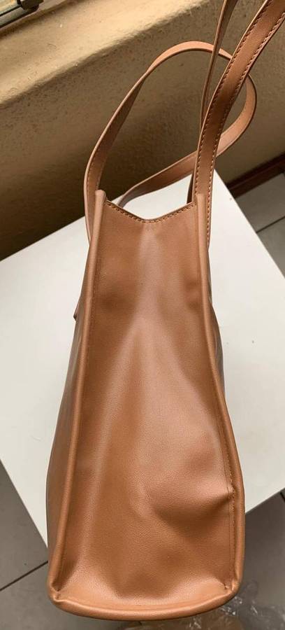 Simple & Structured Tan Tote Bag