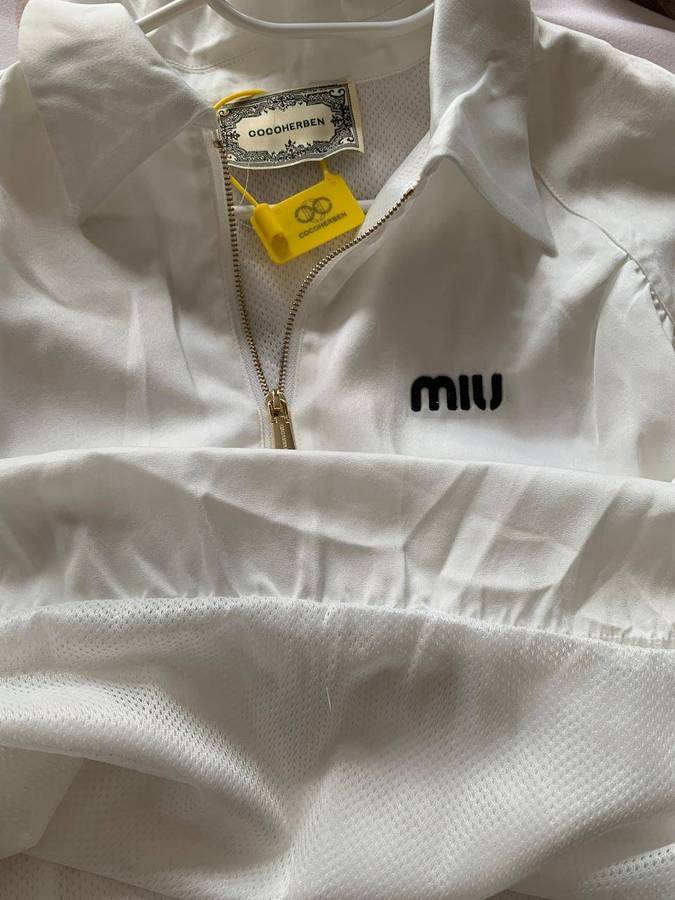 MIU Glossy Relaxed-Fit Top  Luxe Styling with Inner Lining