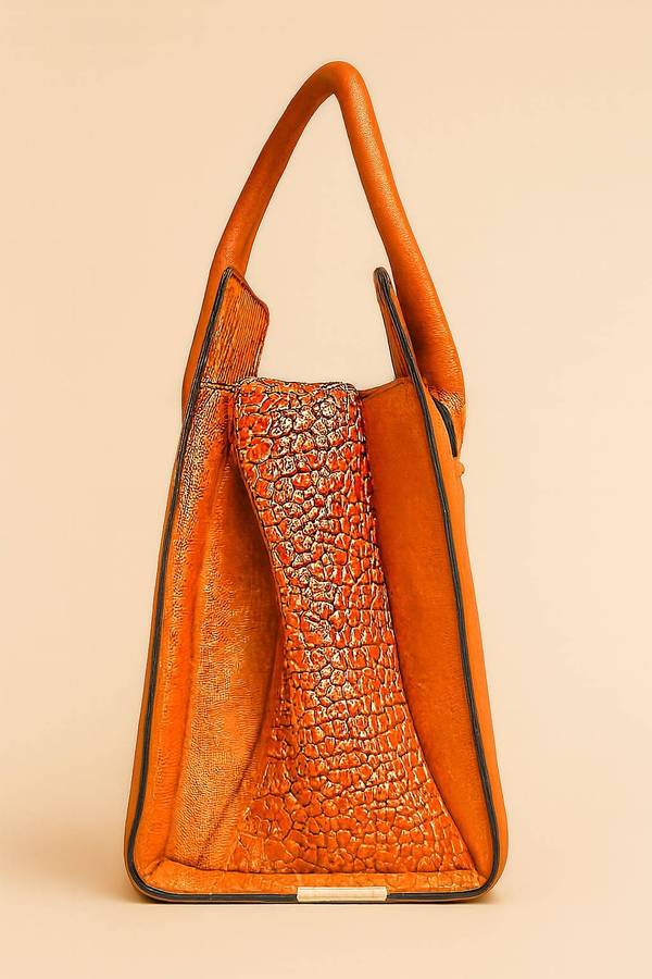 Croc-accent fashion bag With Shoulder Strap
