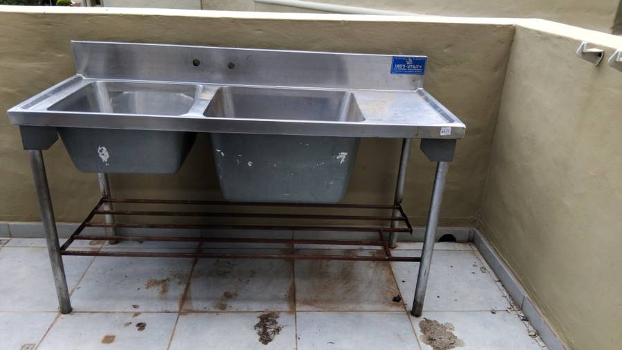 Galvanised Double Kitchen Sink