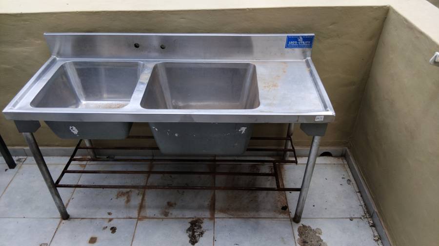 Galvanised Double Kitchen Sink