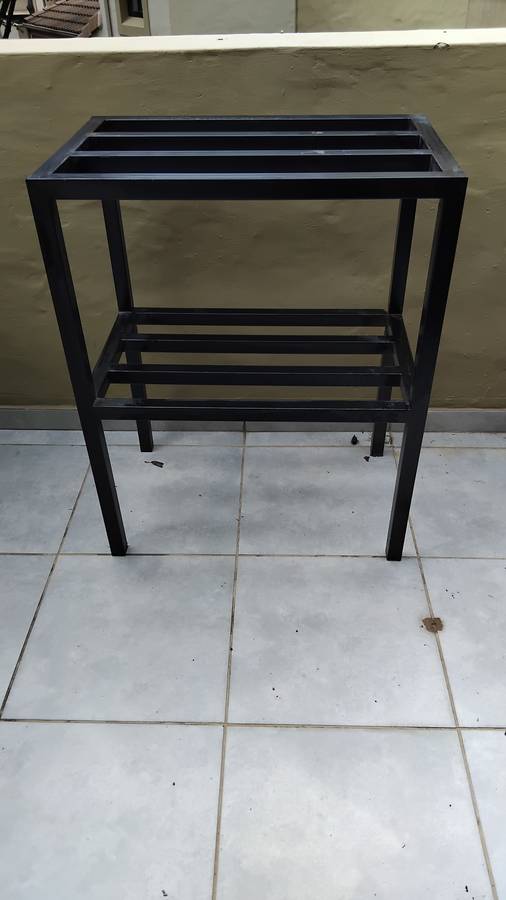Large Black Galvanised Steel Table
