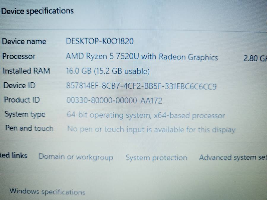 HP 15 - Ryzen 5 - 16gb ram - 512gb ssd