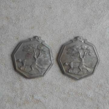 Two Southern Africa Medals Made From The Metal Of A Russian T54 Tank That Was Captured In Angola
