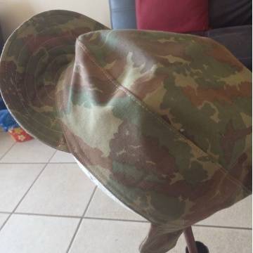 Old SADF Camo Swallow Tail Cap - See Photo's