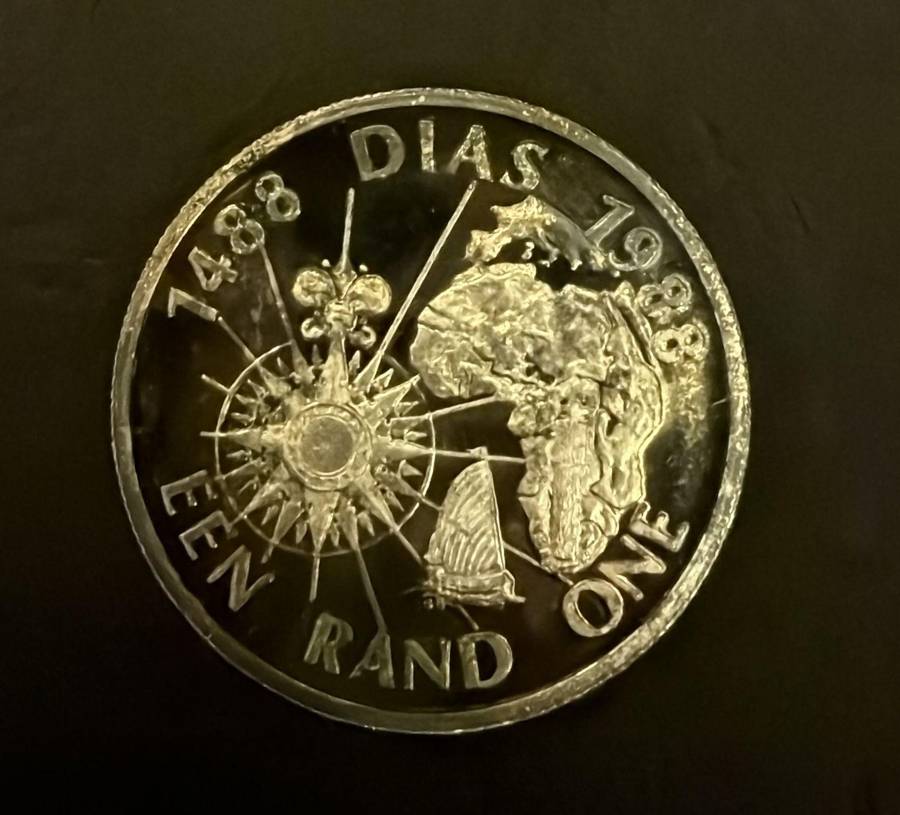 SILVER ONE RAND Proof - 1988 - Trio Set - Dias/ Huguenot/ Trek - bid PER COIN -winner takes full set