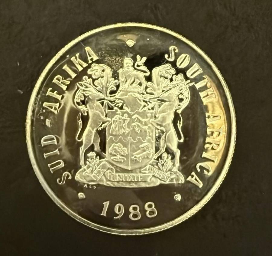 SILVER ONE RAND Proof - 1988 - Trio Set - Dias/ Huguenot/ Trek - bid PER COIN -winner takes full set