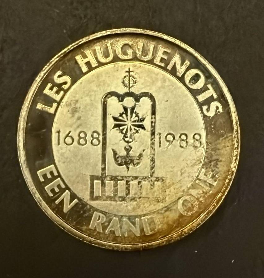 SILVER ONE RAND Proof - 1988 - Trio Set - Dias/ Huguenot/ Trek - bid PER COIN -winner takes full set