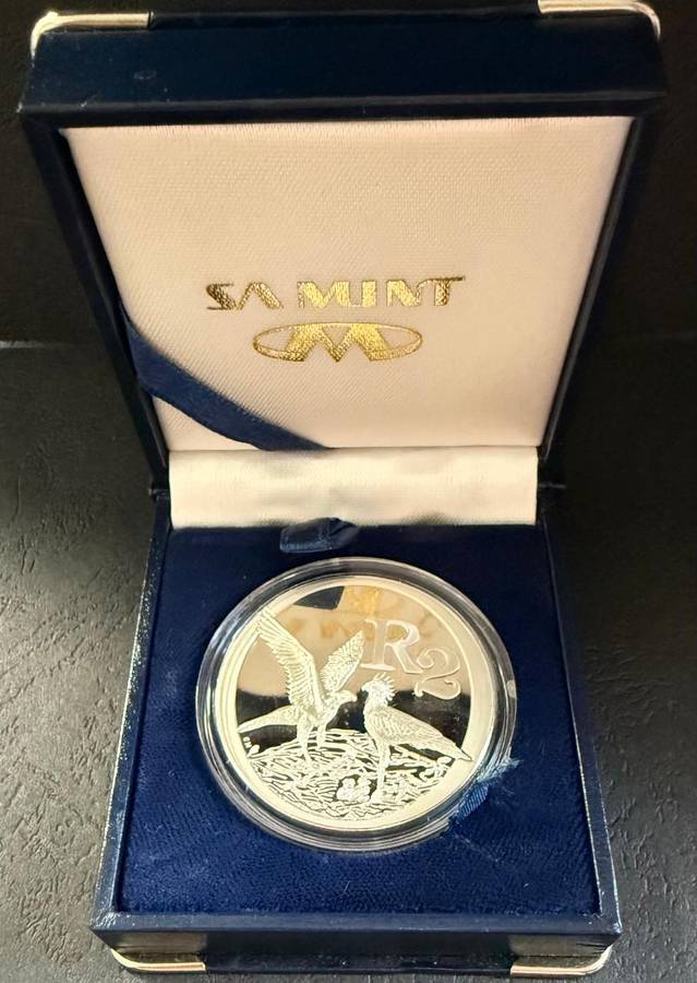 SILVER 1 OUNCE - Silver Proof R2 The Secretary Bird - Mintage 2693
