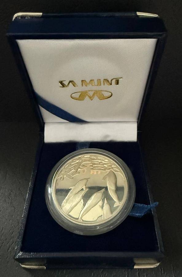 SILVER 1 OUNCE - Silver Proof R2 DOLPHINS - Mintage 2987