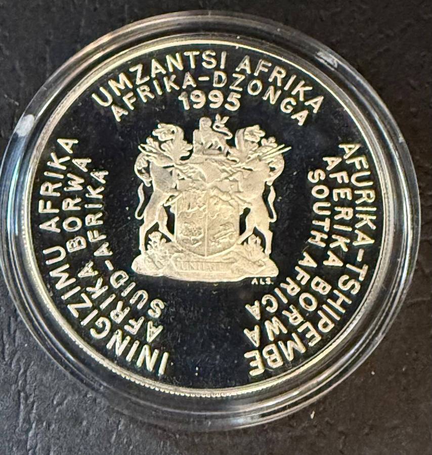 SILVER 1 OUNCE - 1995 Silver Proof R2 - RUGBY WORLD CUP - Mintage 3981