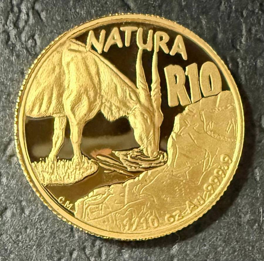 Gold 24ct Tenth oz R10 - Natura Proof Coin - Eland - Giants of Africa 2007 - Mintage only 445