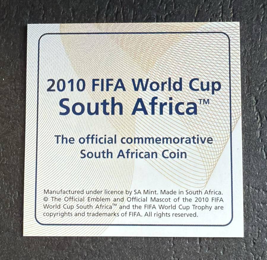 SILVER 1 OUNCE - 2010 Silver Proof R2 FIFA World Cup South Africa - includes COA