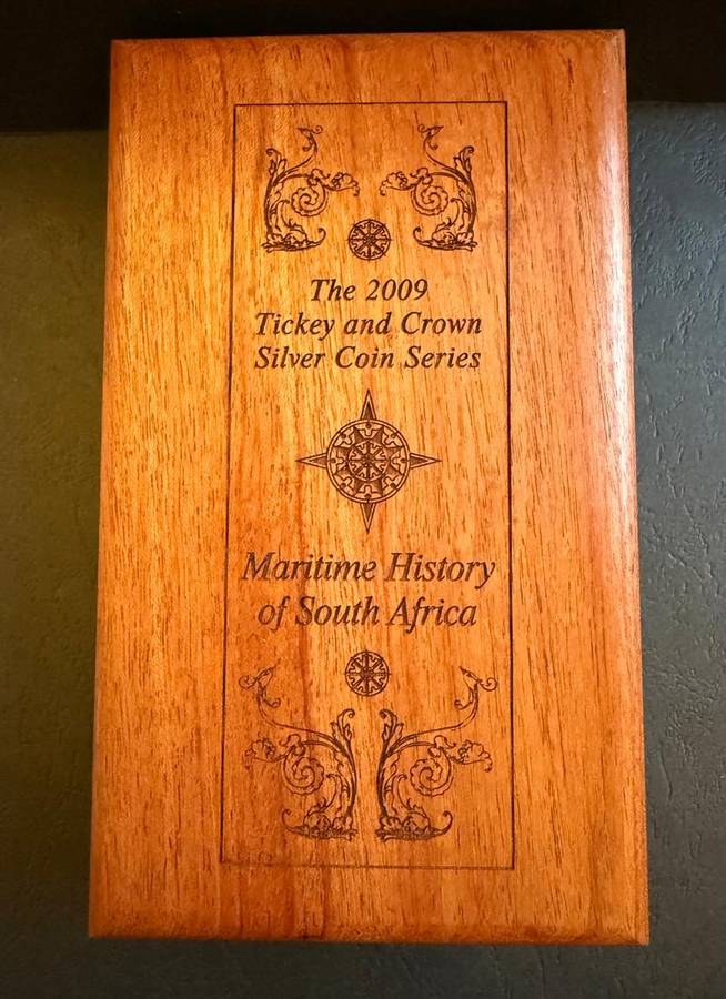 Silver R2 Crown and 2.5c Tickey - 2009 MARITIME Set - DROMMEDARIS / SAÕ GABRIEL + silver miniature