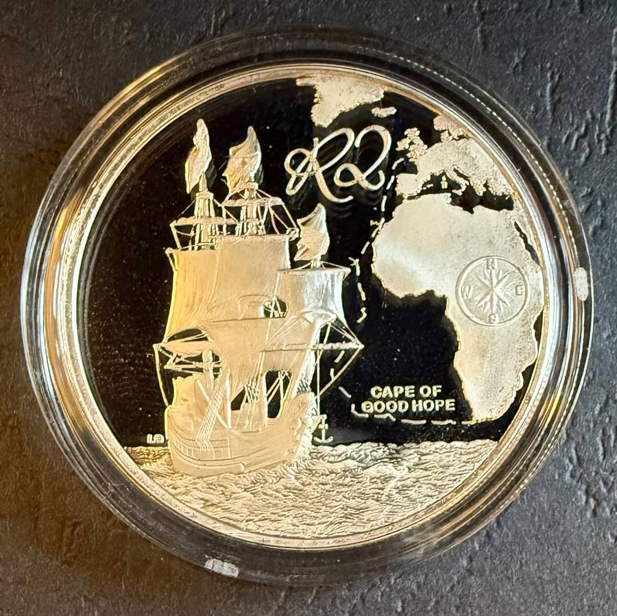 Silver R2 Crown and 2.5c Tickey - 2009 MARITIME Set - DROMMEDARIS / SAÕ GABRIEL + silver miniature