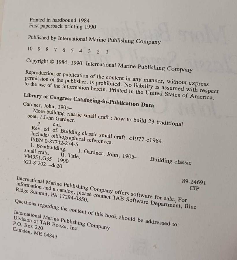 More Building Classic Small Craft (Boatbuilding)