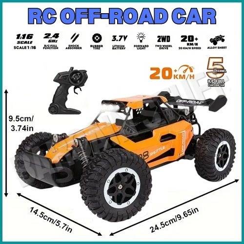Remote Control Shuttle 2WD Off Road Drift Car 2.4G 20km/h High Speed Orange