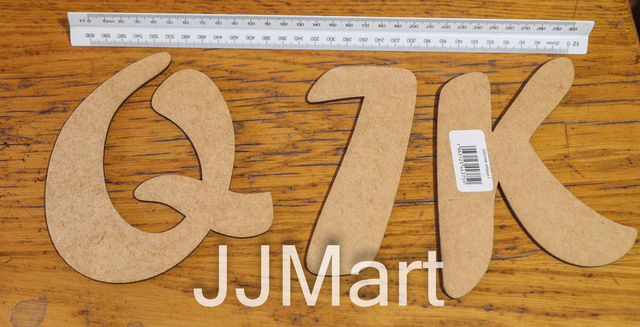 Box of cut out letters (+/- 109 in total)