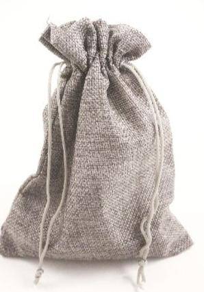 50 x Jute Drawstring Bags - Grey - Approx 9 x 12 cm