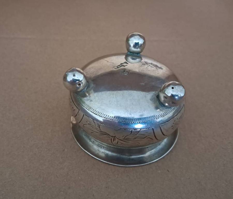 Imperial Russia Solid Silver Open Salt 1879