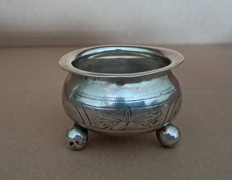 Imperial Russia Solid Silver Open Salt 1879