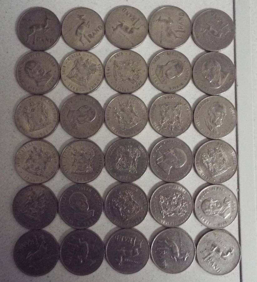 30 X MIX R1 COINS AS 1 LOT