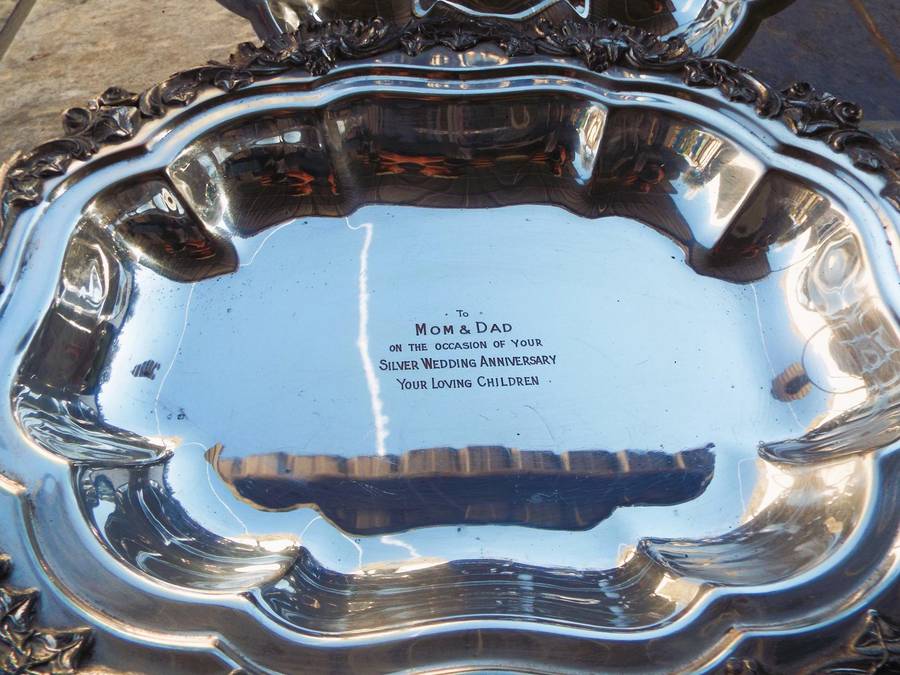 large silver plated dish /tureen