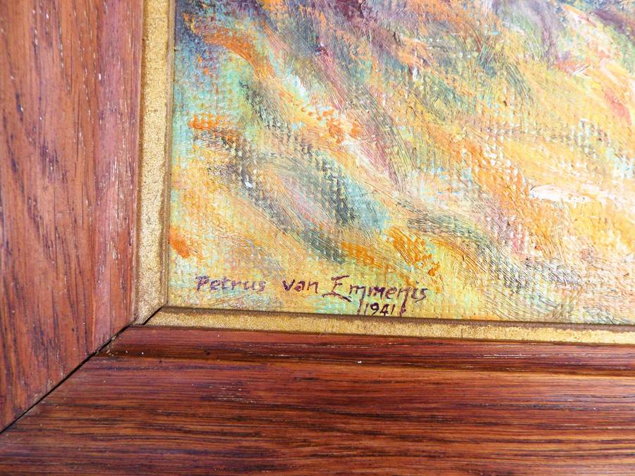Framed Original  Painting by P van Emminis  1941