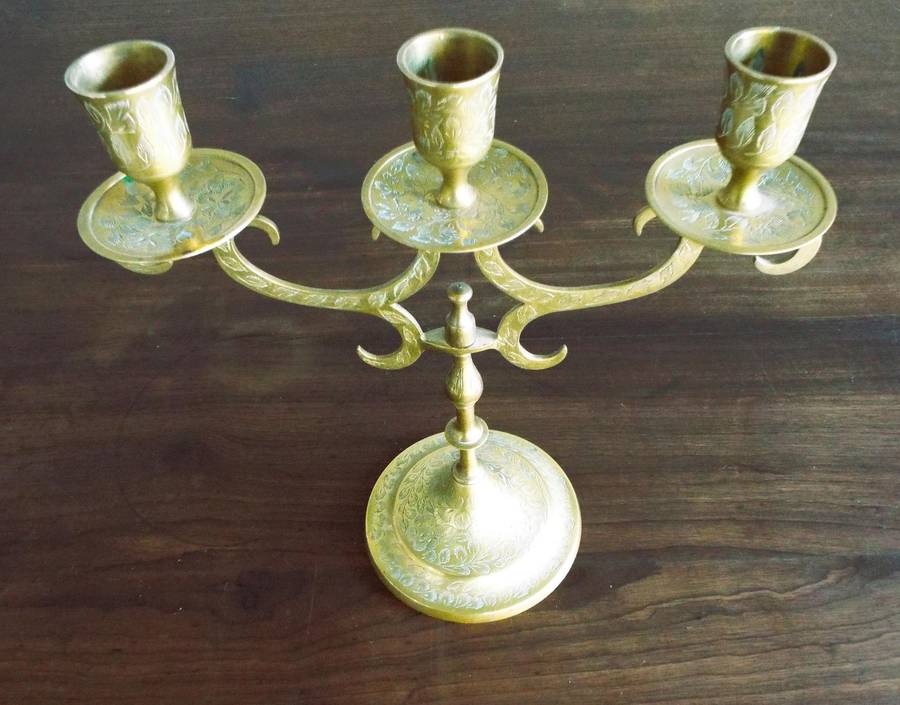 VINTAGE  COPPER CANDLE HOLDER