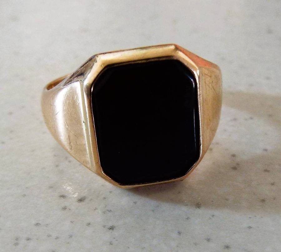 VINTAGE 9CT mens ring