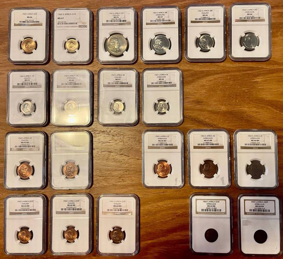 1965 NGC MS Set 20 High Graded Coins
