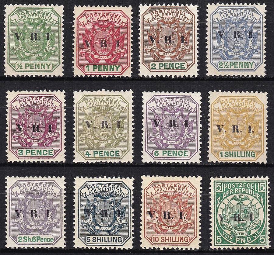 1900 ZAR with V.R.I. Overprint MM(*) Set to £5 (Reprint?)  @ CV  R1,438 + £5 Value(40k)