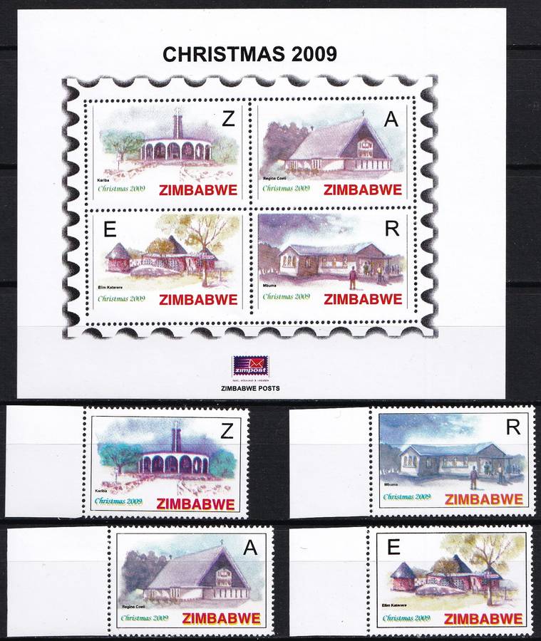 2008/9 Zimbabwe UMM(**) Year Issues & Minisheets @ CV  R2,500+